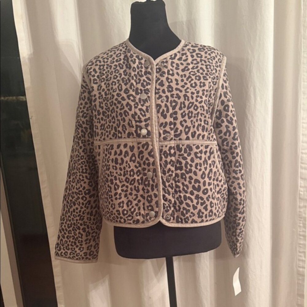 Abercrombie Kids Leopard Print Teddy Jacket